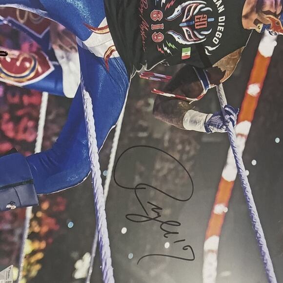 Rey Mysterio Enters the Ring Autographed Framed 8" x 10" WWE Wrestling Photo - Picture 2 of 4